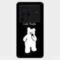 White Panda Glass Case Cover For Vivo X80 Pro 5G