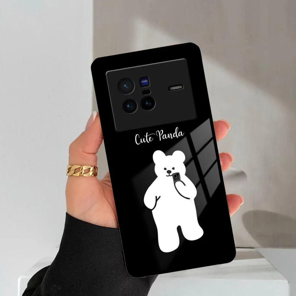 White Panda Glass Case Cover For Vivo - ShopOnCliQ