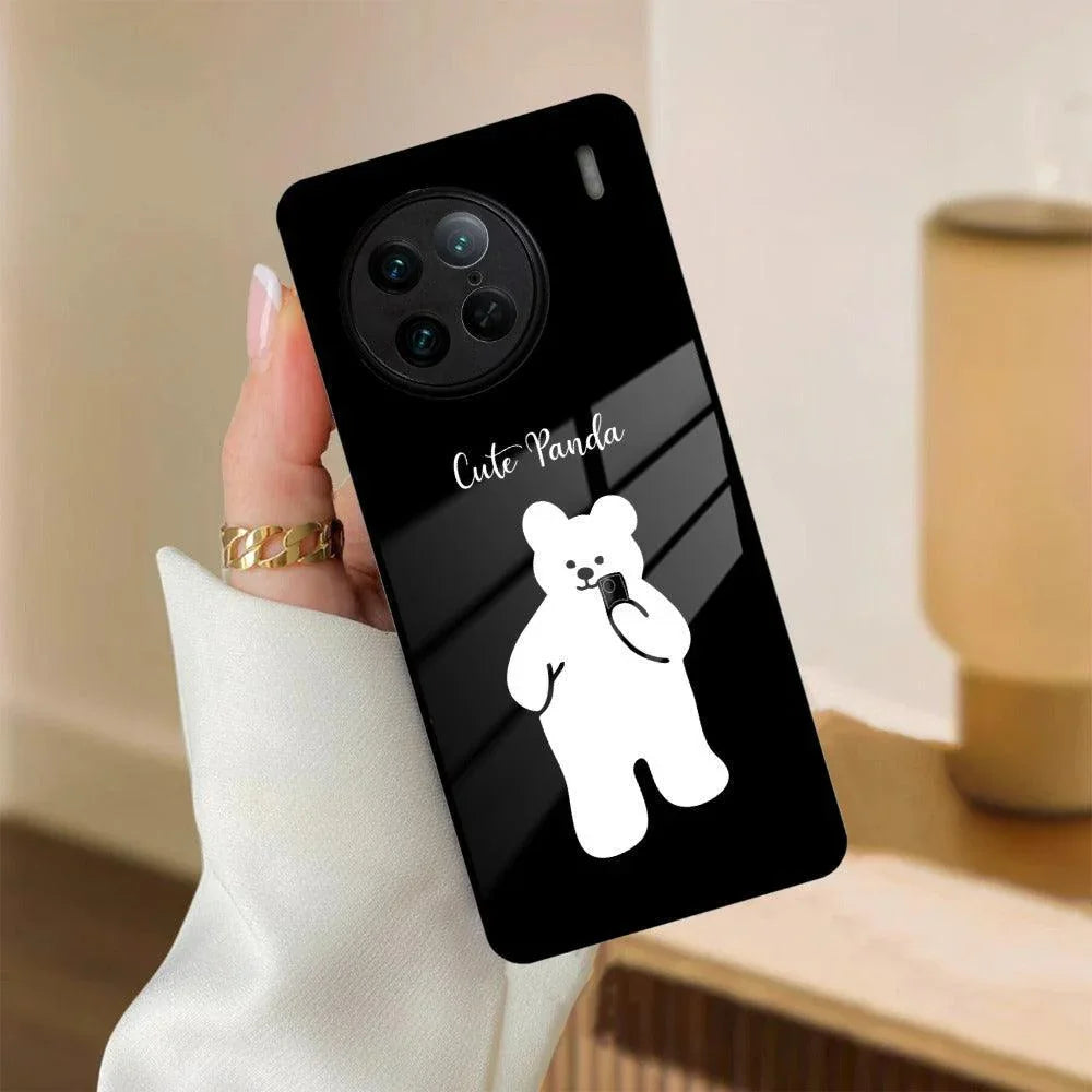 White Panda Glass Case Cover For Vivo - ShopOnCliQ