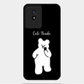 White Panda Glass Case Cover For Vivo Y02T