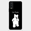 White Panda Glass Case Cover For Vivo Y12G