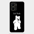 White Panda Glass Case Cover For Vivo Y16
