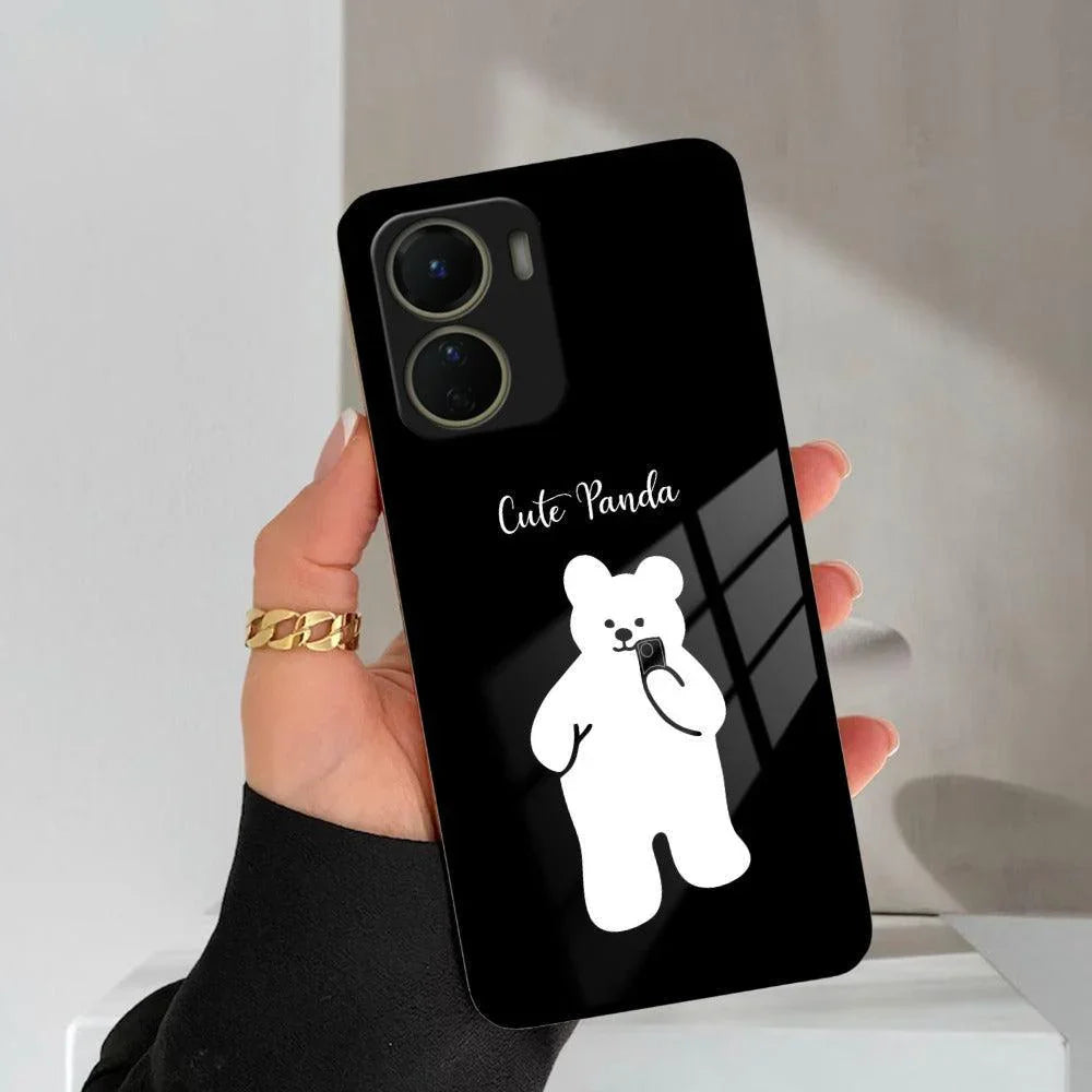 White Panda Glass Case Cover For Vivo - ShopOnCliQ