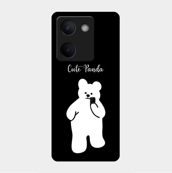White Panda Glass Case Cover For Vivo Y200 Pro 5G