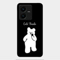 White Panda Glass Case Cover For Vivo Y22