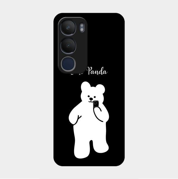White Panda Glass Case Cover For Vivo Y29 5G