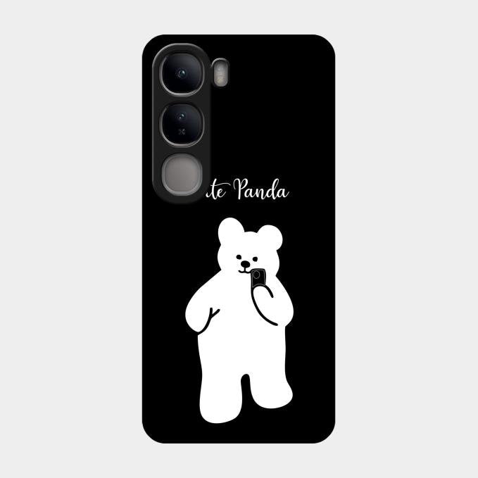White Panda Glass Case Cover For Vivo Y300 5G