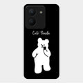 White Panda Glass Case Cover For Vivo Y36