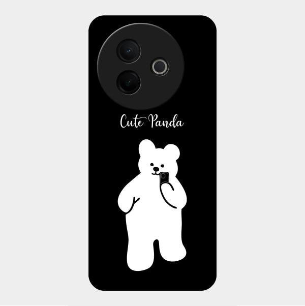 White Panda Glass Case Cover For Vivo Y39 5G