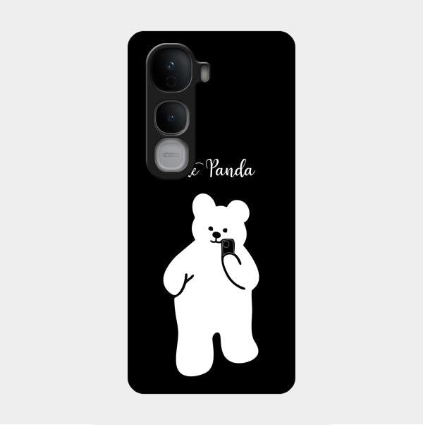 White Panda Glass Case Cover For Vivo Y400 Pro 5G