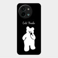 White Panda Glass Case Cover For Vivo Y58 5G