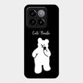 White Panda Glass Case Cover For Xiaomi 14 5G