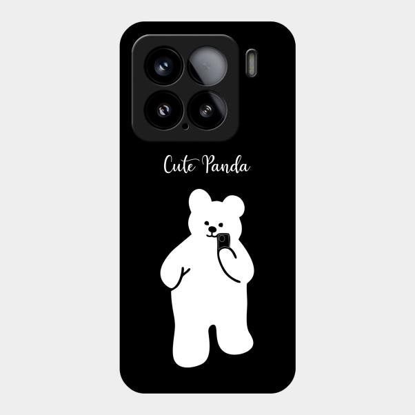 White Panda Glass Case Cover For Xiaomi 15 5G
