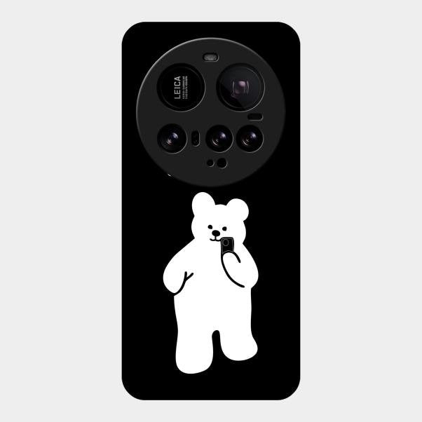 White Panda Glass Case Cover For Xiaomi 15 Ultra 5G