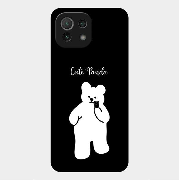 White Panda Glass Case Cover For Xiaomi Mi 11 Lite