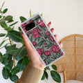 Wild Rose Transparent Silicon Case For Google Pixel 8 5G