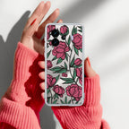 Wild Rose Transparent Silicon Case For iQOO Neo 10R 5G