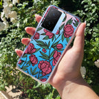 Wild Rose Transparent Silicon Case For iQOO Z7s 5G