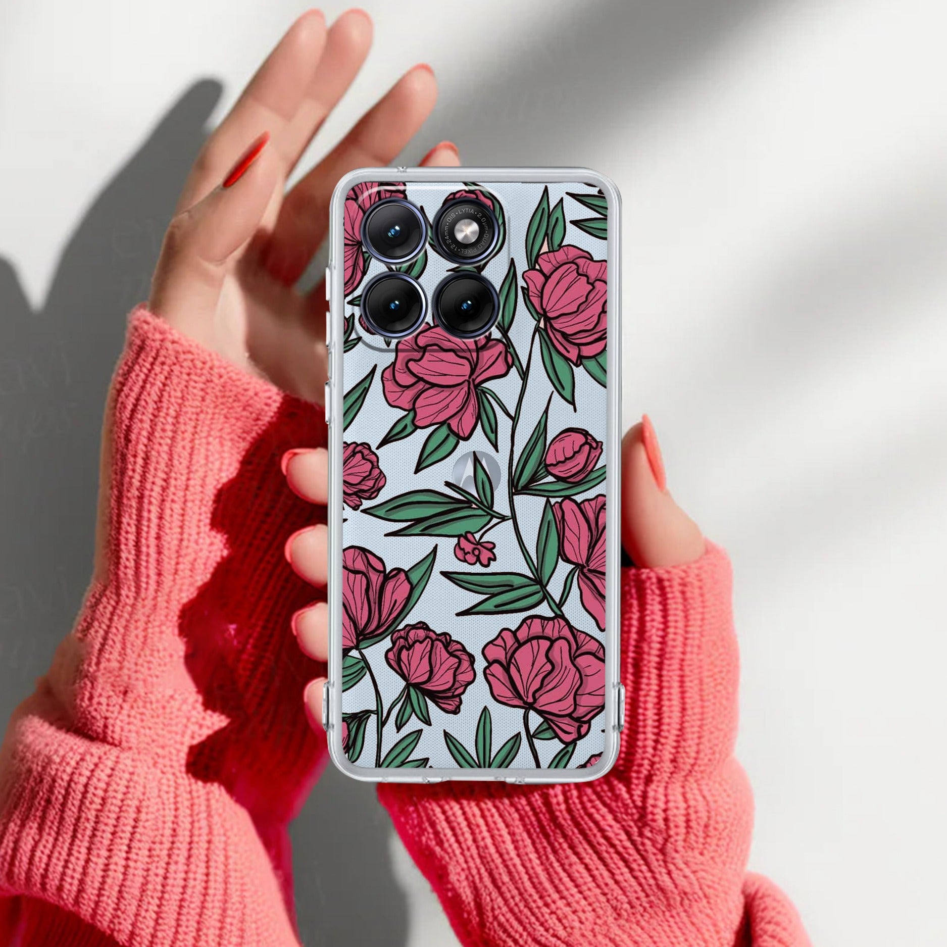 Wild Rose Anti Yellow Case For Motorola Edge 60 Stylus 5G