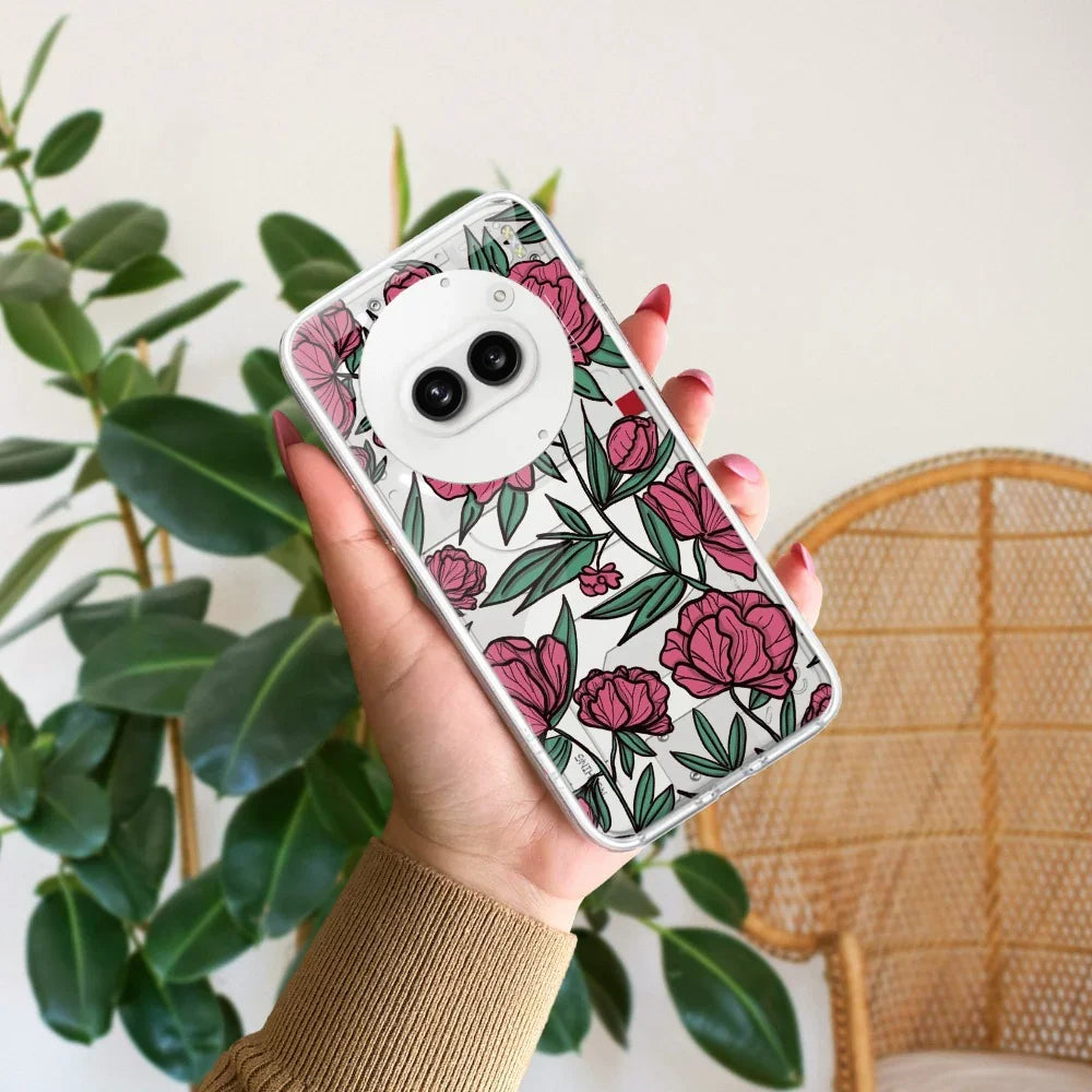 Wild Rose Transparent Silicon Case For Nothing - ShopOnCliQ