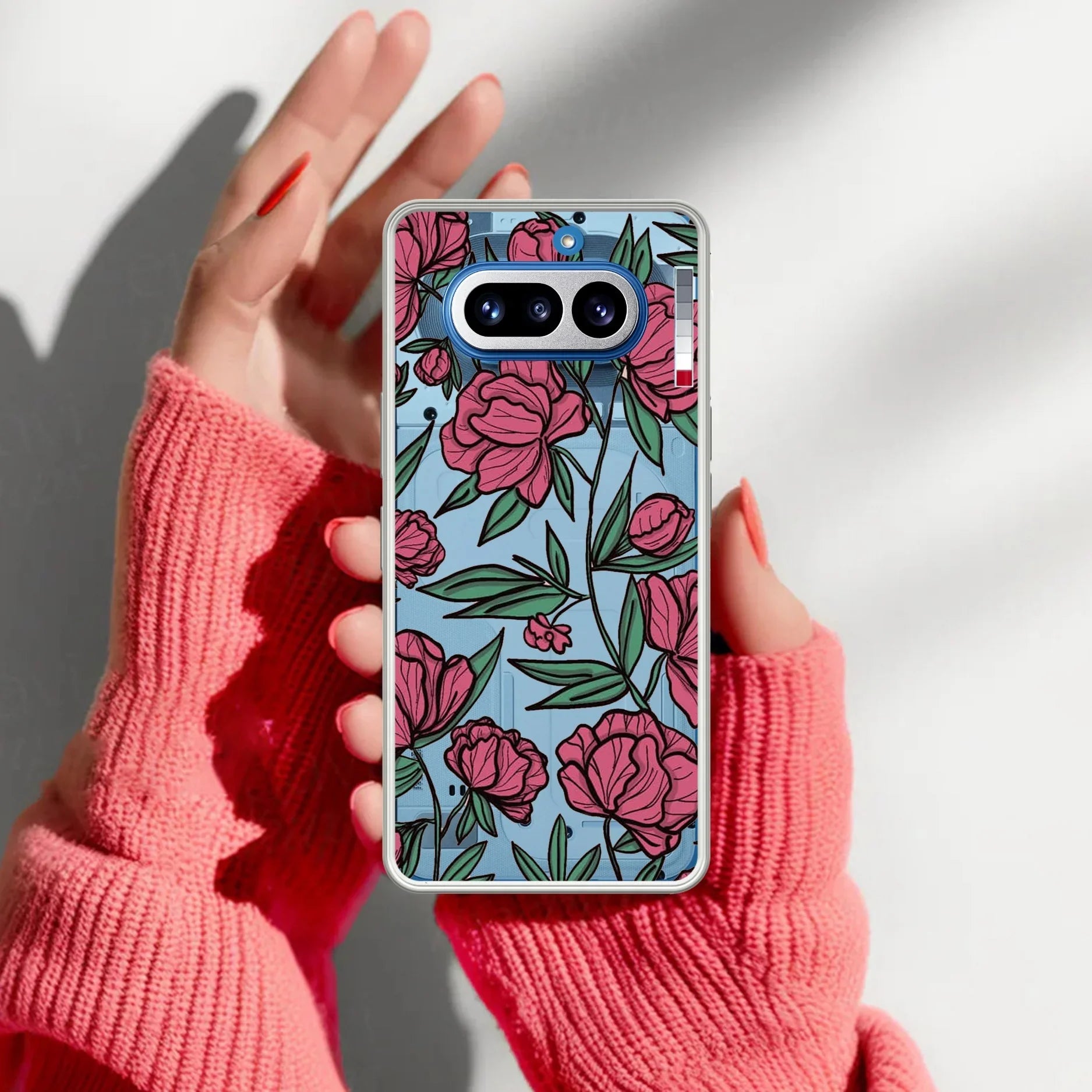 Wild Rose Transparent Silicon Case For Nothing