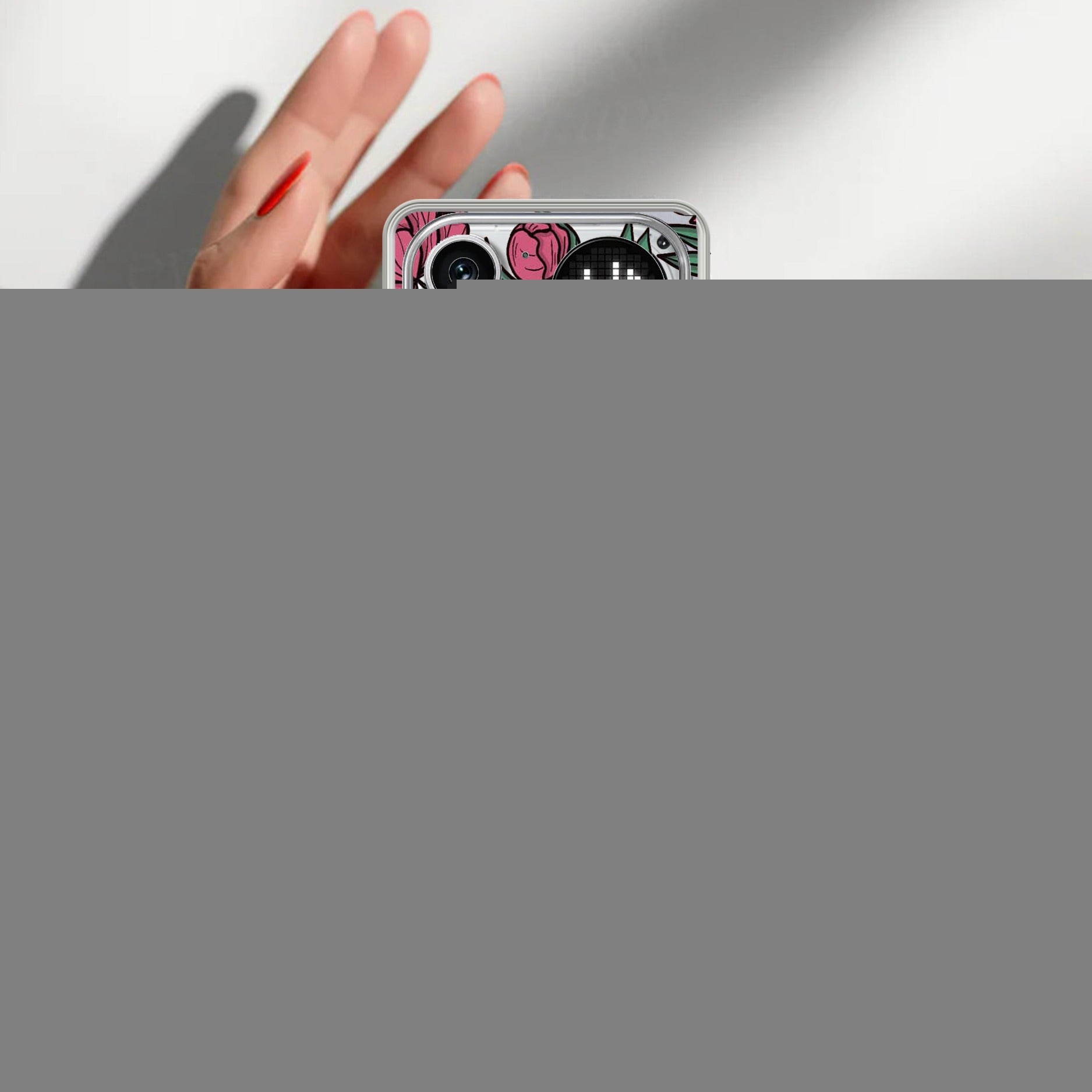 Wild Rose Transparent Silicon Case For Nothing