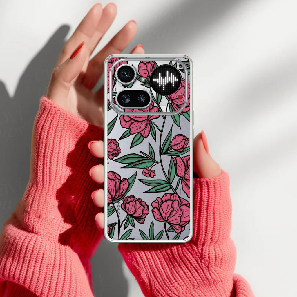 Wild Rose Anti Yellow Case For Nothing Phone 4A Pro 5G