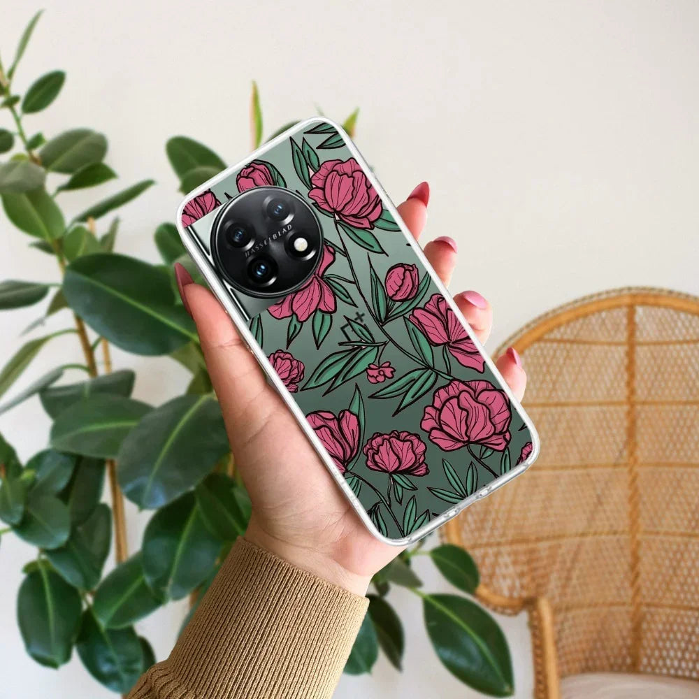 Wild Rose Transparent Silicon Case For OnePlus - ShopOnCliQ