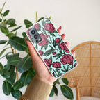 Wild Rose Transparent Silicon Case For OnePlus Nord 2 5G