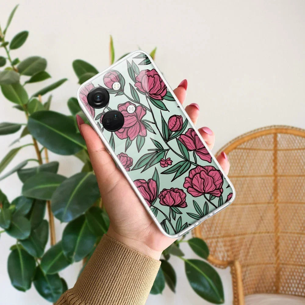 Wild Rose Transparent Silicon Case For OnePlus - ShopOnCliQ