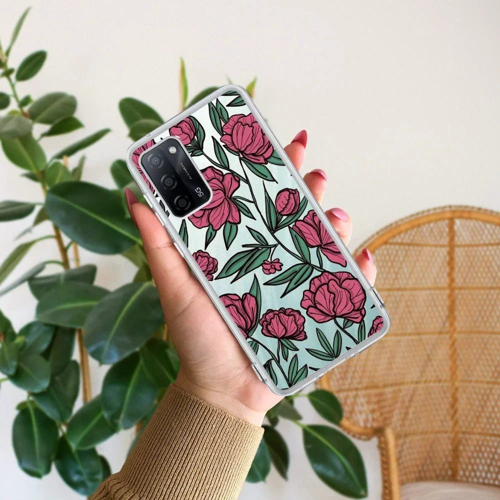Wild Rose Anti Yellow Case For Oppo A18 4G