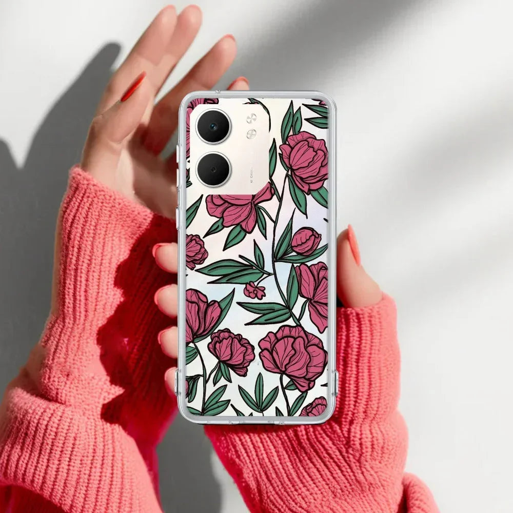 Wild Rose Anti Yellow Case For Oppo A5X 5G
