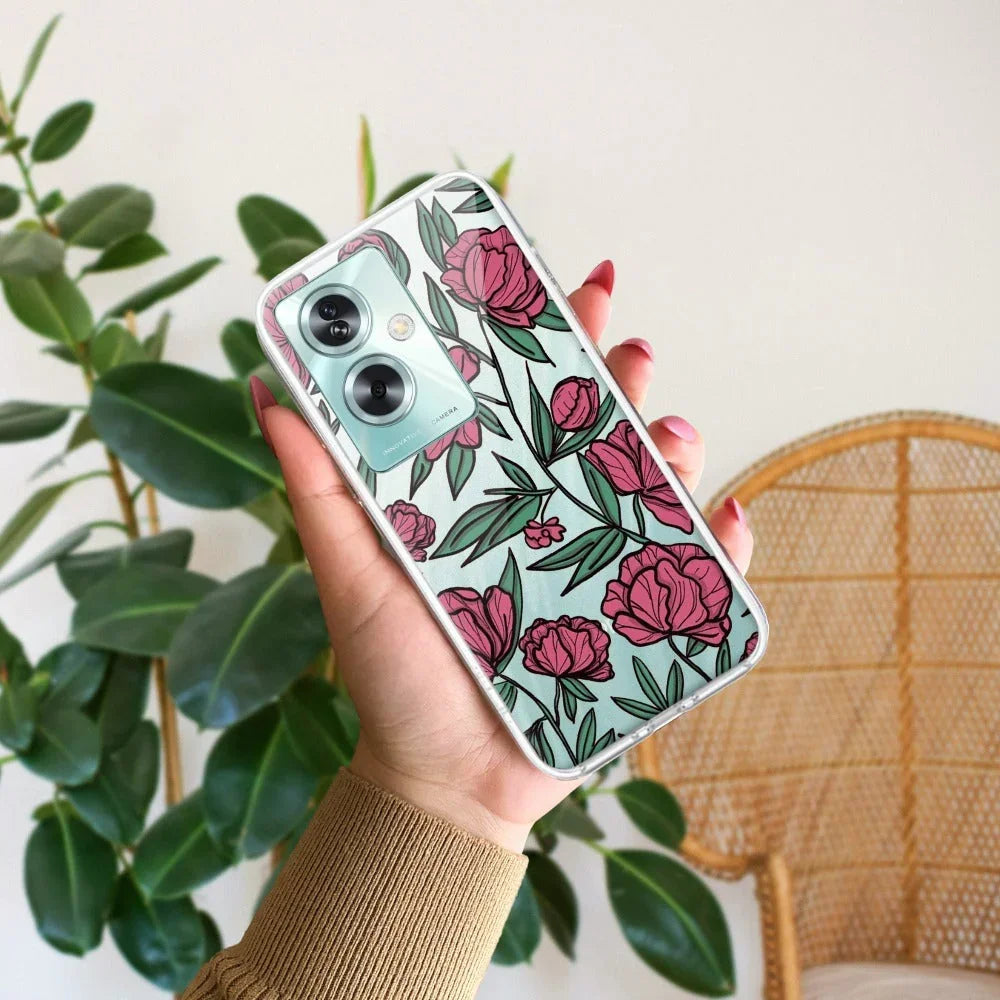 Wild Rose Anti Yellow Case For Oppo A79 5G