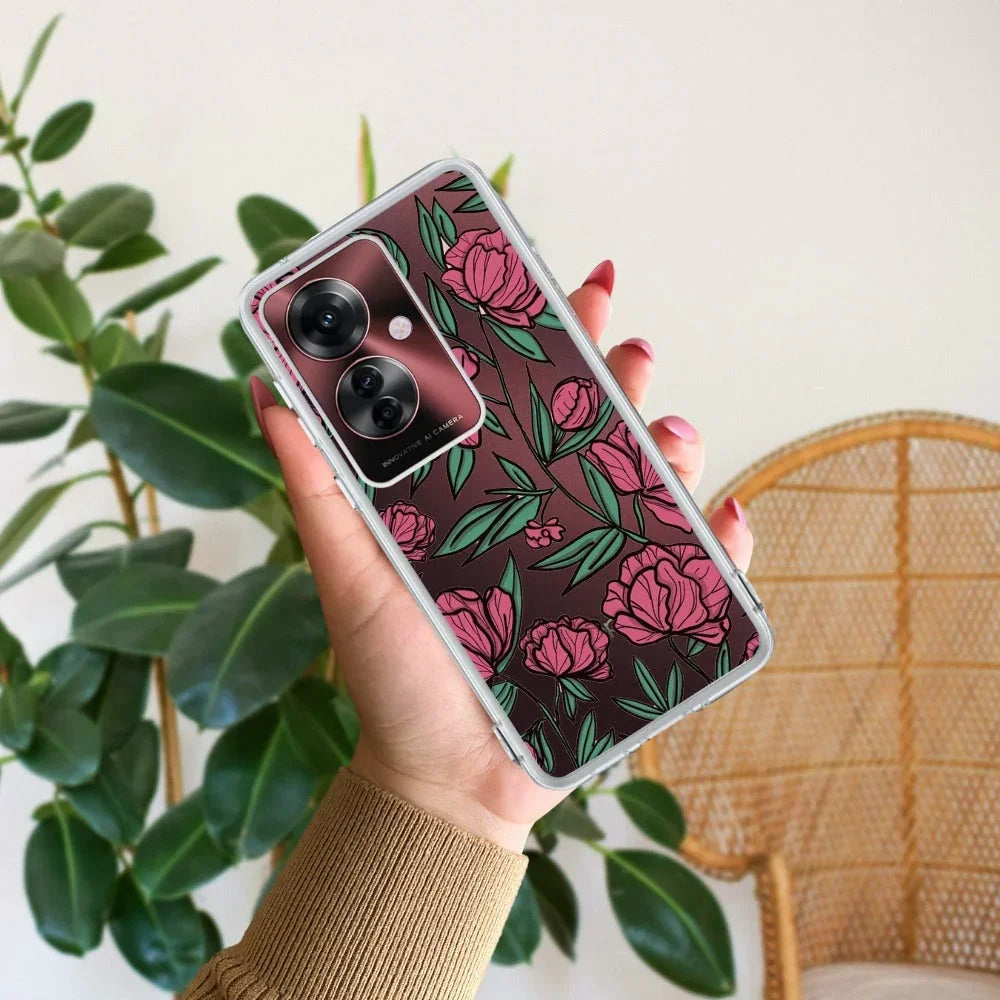Wild Rose Anti Yellow Case For Oppo F25 Pro 5G