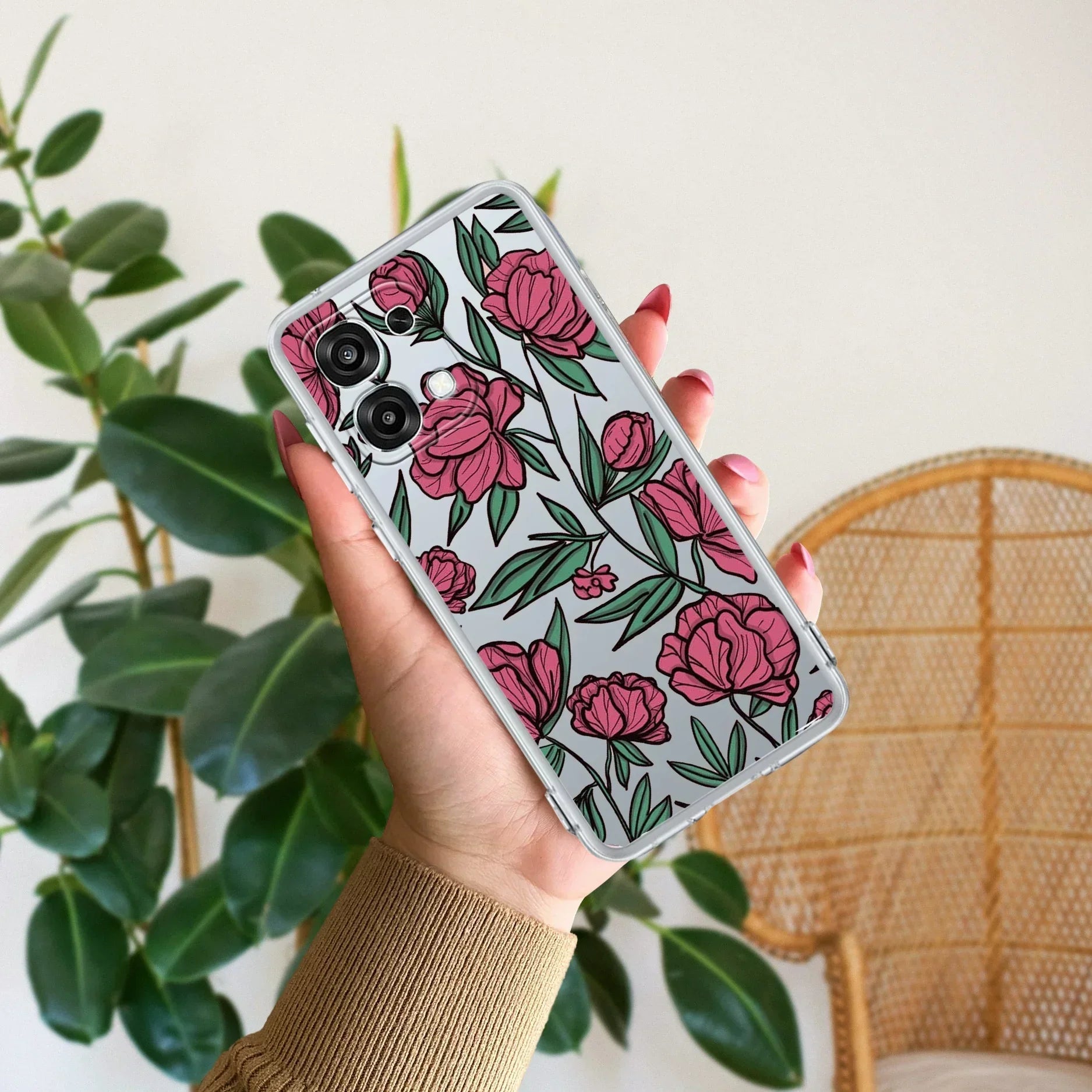 Wild Rose Anti Yellow Case For Oppo F31 5G