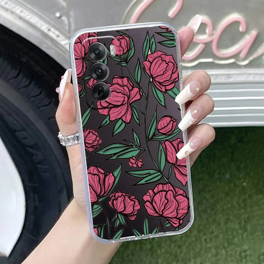 Wild Rose Anti Yellow Case For Oppo Reno 12 Pro 5G