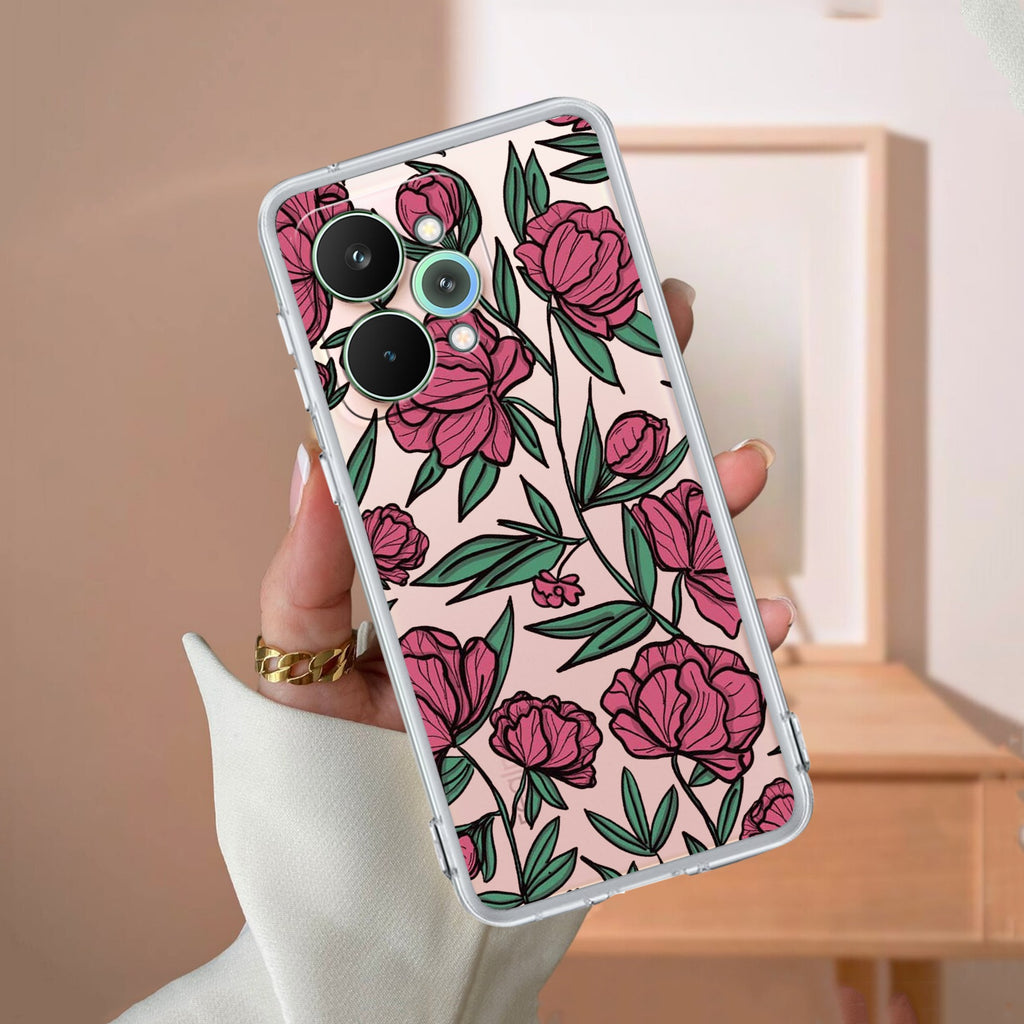 Wild Rose Anti Yellow Case For Realme 15 Pro 5G