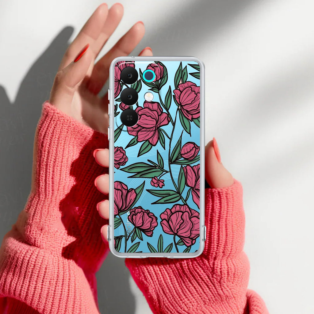Wild Rose Anti Yelllow Case For Realme 15X 5G