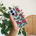 Wild Rose Transparent Silicon Case For Realme C55