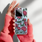 Wild Rose Transparent Silicon Case For Realme Narzo 50 5G