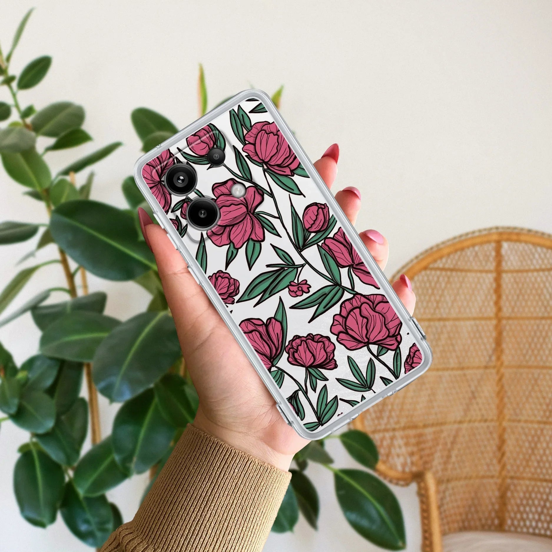 Wild Rose Transparent Silicon Case For Redmi/Xiaomi - ShopOnCliQ