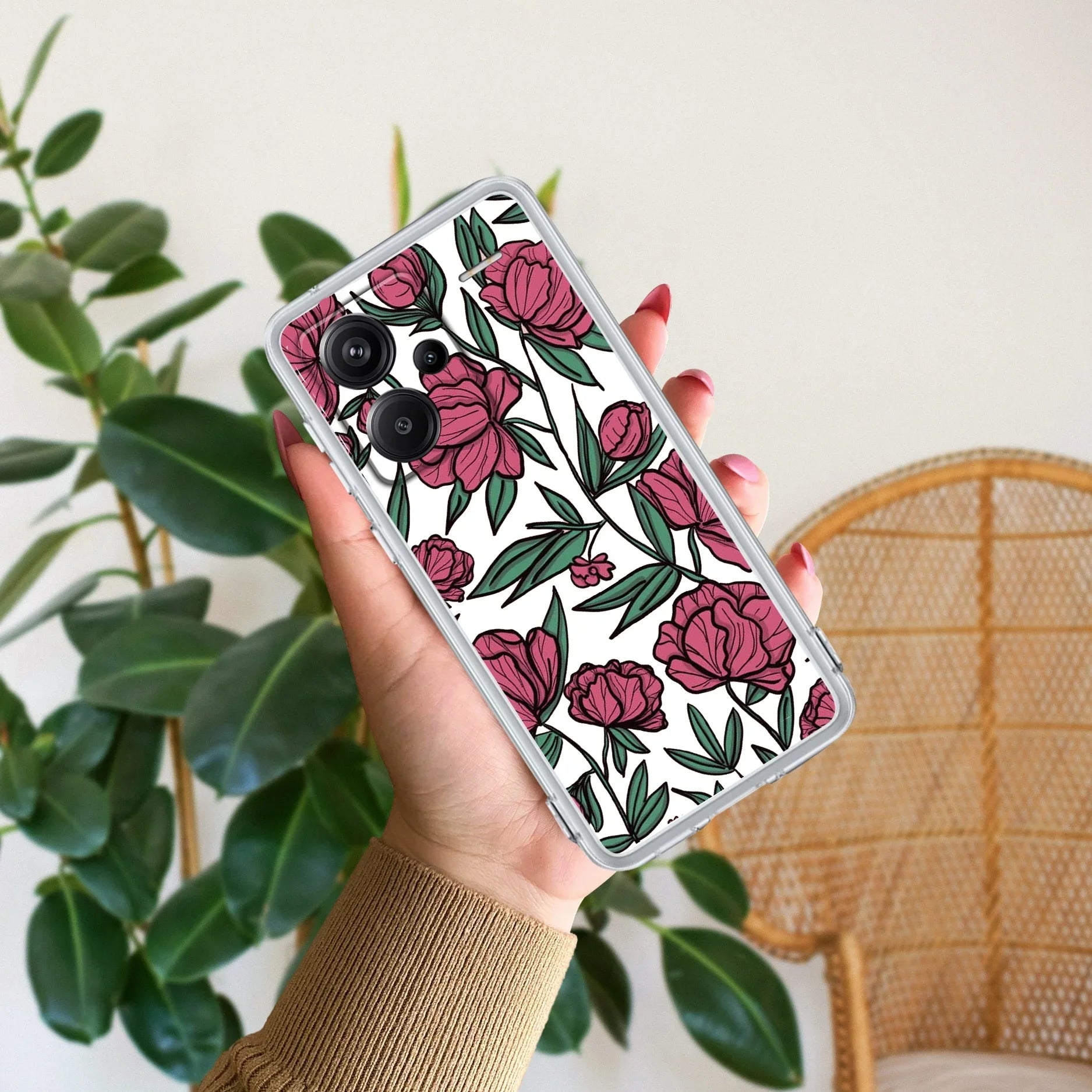 Wild Rose Transparent Silicon Case For Redmi/Xiaomi - ShopOnCliQ