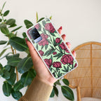 Wild Rose Transparent Silicon Case For Vivo V21 5G