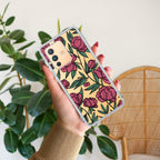 Wild Rose Transparent Silicon Case For Vivo V23 Pro 5G