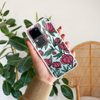 Wild Rose Transparent Silicon Case For Vivo V30 Pro 5G