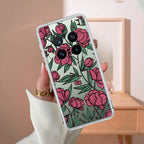 Wild Rose Transparent Silicon Case For Vivo X200 Pro 5G