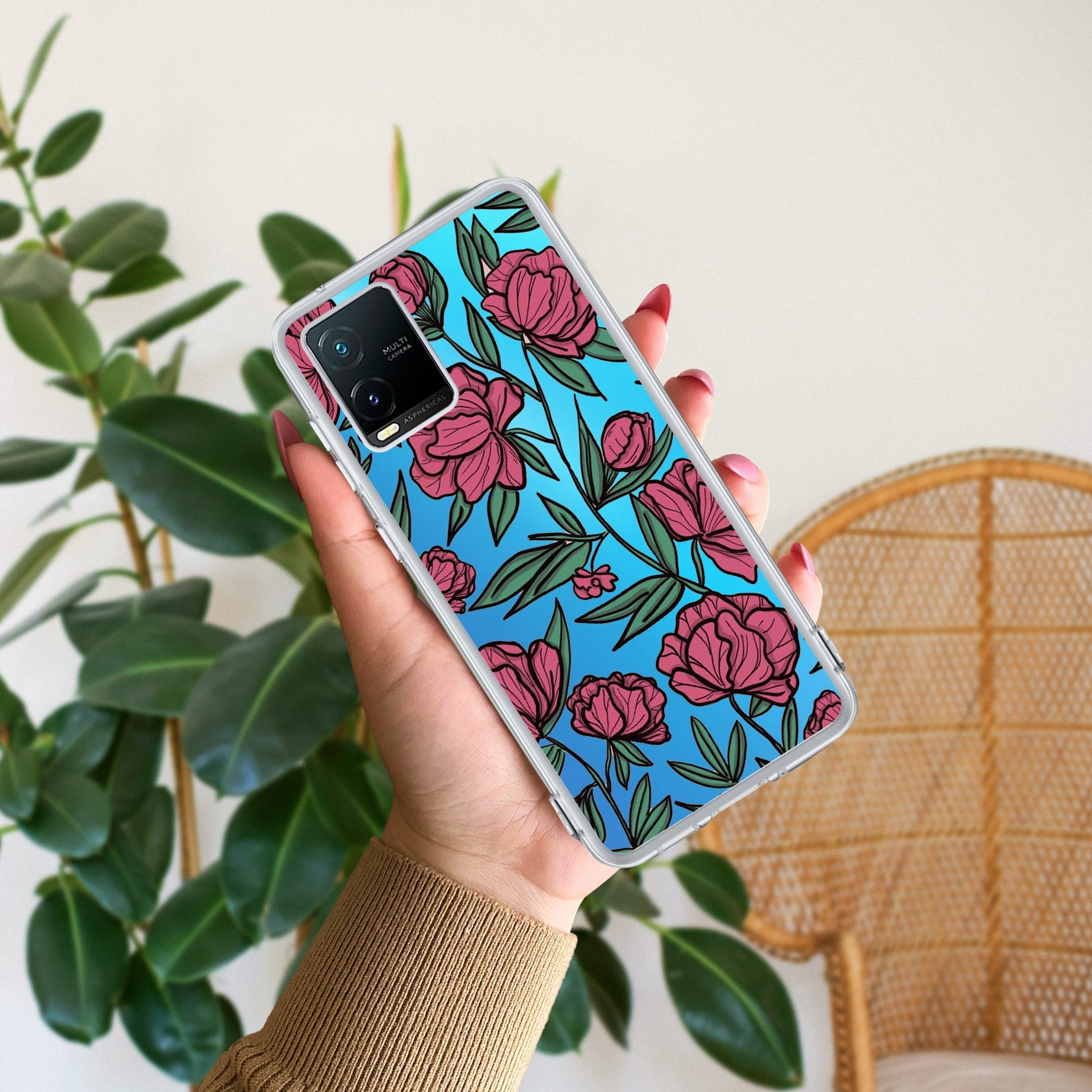 Wild Rose Anti Yellow Case For Vivo Y21 / Vivo Y21A / Vivo Y21E /Vivo Y21S/ Vivo Y21T