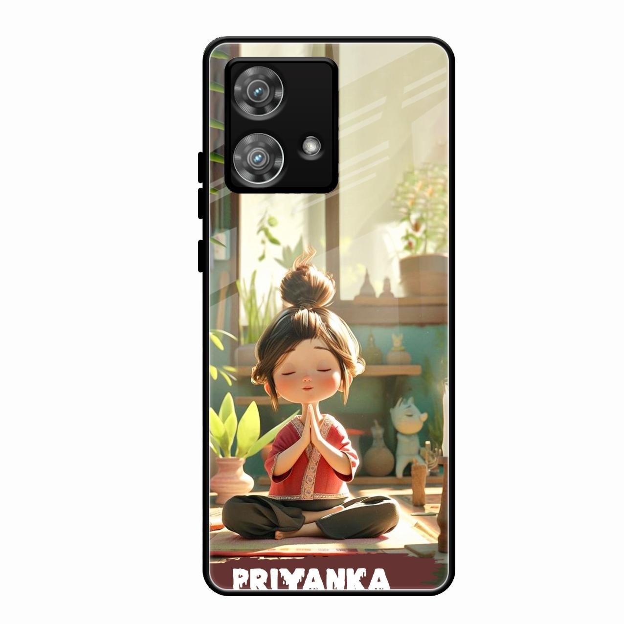 Yoga Glossy Metal Case Cover For Motorola Edge 40 5G