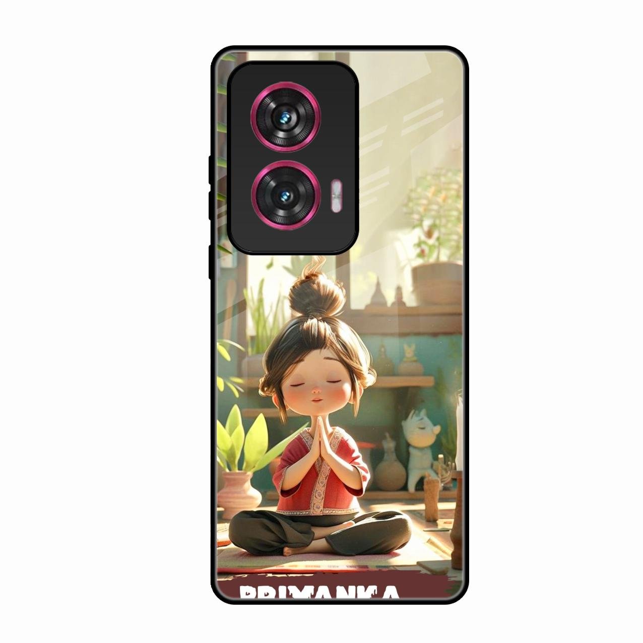 Yoga Glossy Metal Case Cover For Motorola Edge 50 Fusion 5G