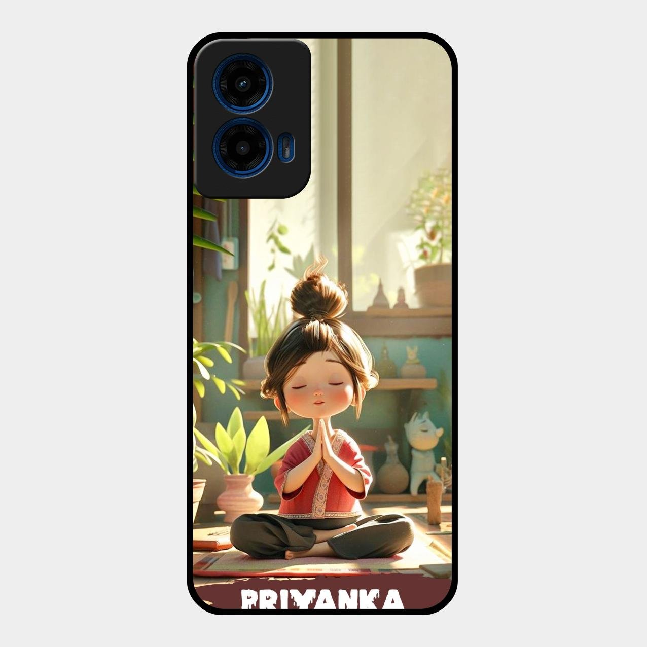 Yoga Glossy Metal Case Cover For Motorola G45 5G